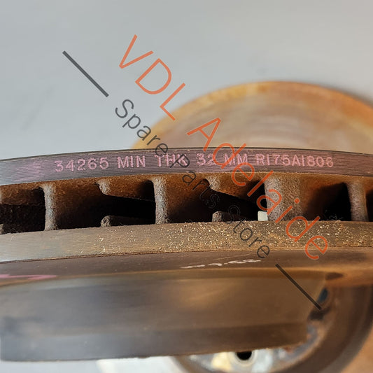 7L8615301 7L8615302 Audi Q7 350mm x 34mm Front Brake Rotor Set Pair 7L8615301 7L8615302