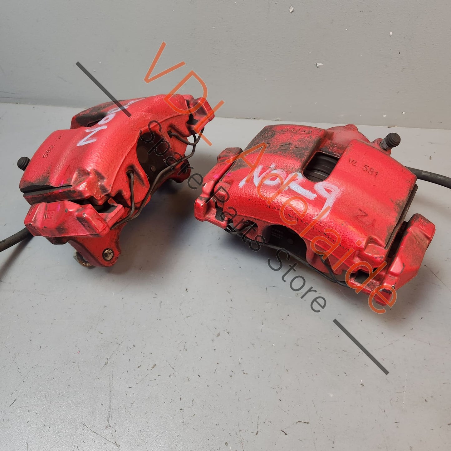 1K0615123F 1K0615124F VW Golf MK6 Gti Pair of Front Brake Calipers suit 312mm x 25mm rotor Tornado Red