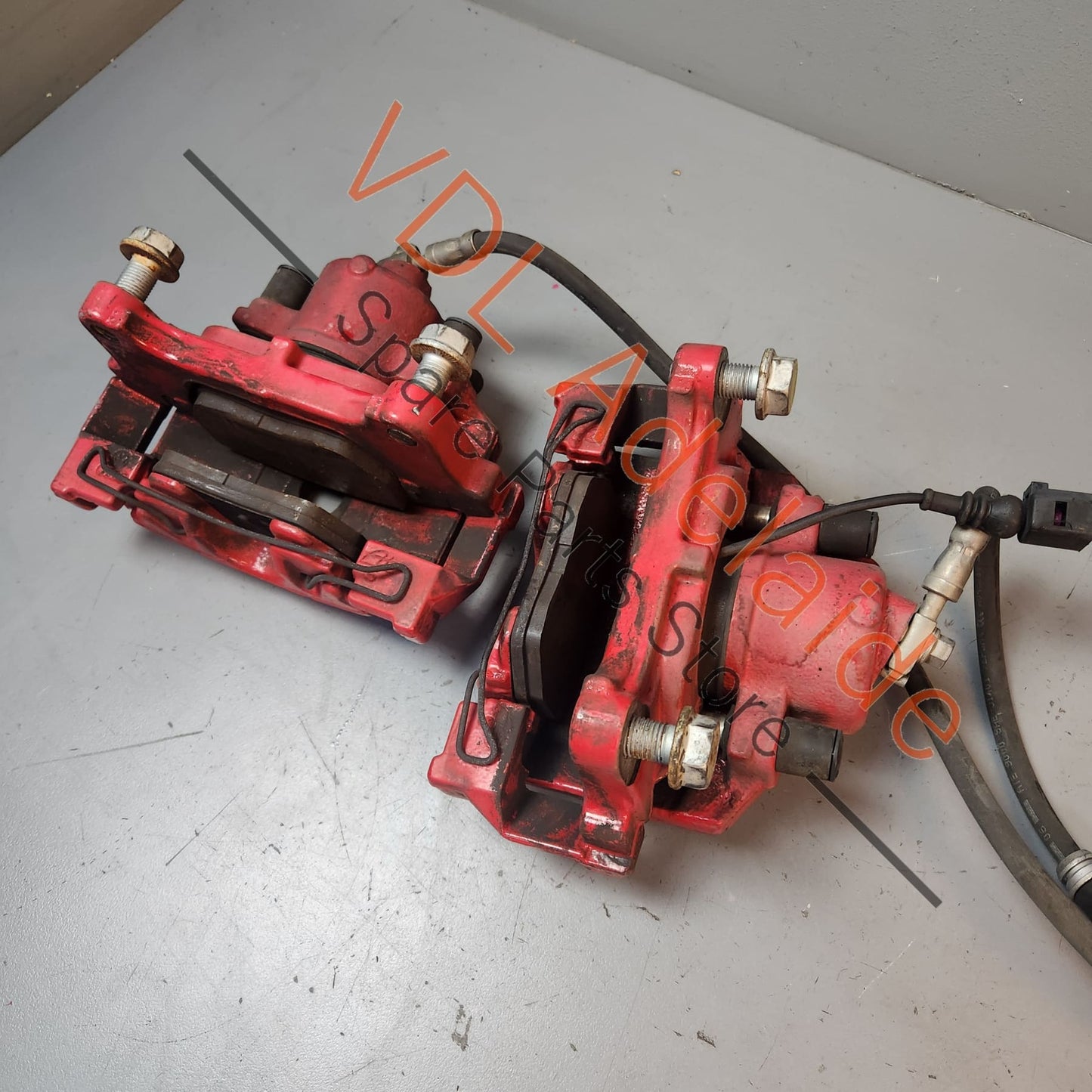 1K0615123F 1K0615124F VW Golf MK6 Gti Pair of Front Brake Calipers suit 312mm x 25mm rotor Tornado Red