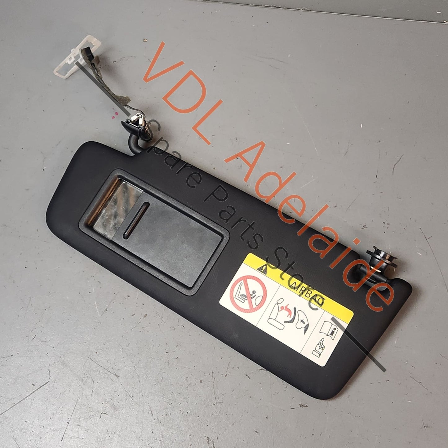 5G0857551AS3H8 VW Golf Gti / R Mk7 Black Left Side Sun Visor with Illuminated Mirror & Cover 5G0857551AS
