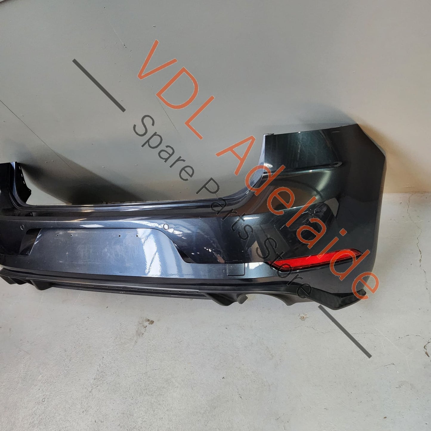 5G6807417BQGRU 5G6807568AB9B9 VW Golf Mk7.5 GTi Rear Bumper Cover & Lower Diffuser Dark Iron Blue Metallic 8P8P LD5G 5G6807417BQ GRU 5G6807568AB 9B9