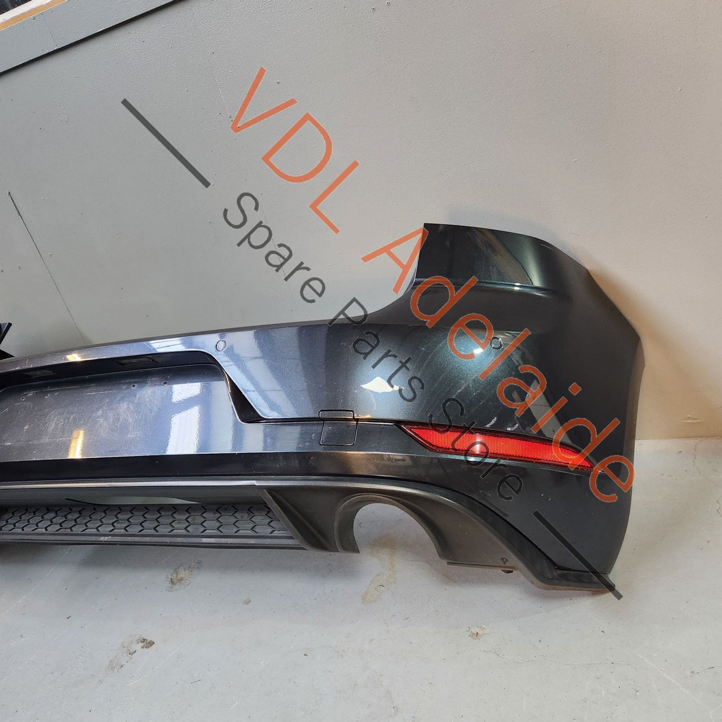 5G6807417BQGRU 5G6807568AB9B9 VW Golf Mk7.5 GTi Rear Bumper Cover & Lower Diffuser Dark Iron Blue Metallic 8P8P LD5G 5G6807417BQ GRU 5G6807568AB 9B9