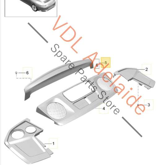 991505000000 991504585001   Porsche 911 991 Engine Compartment Bay Upper Plastic Trim 99150458500 1E0