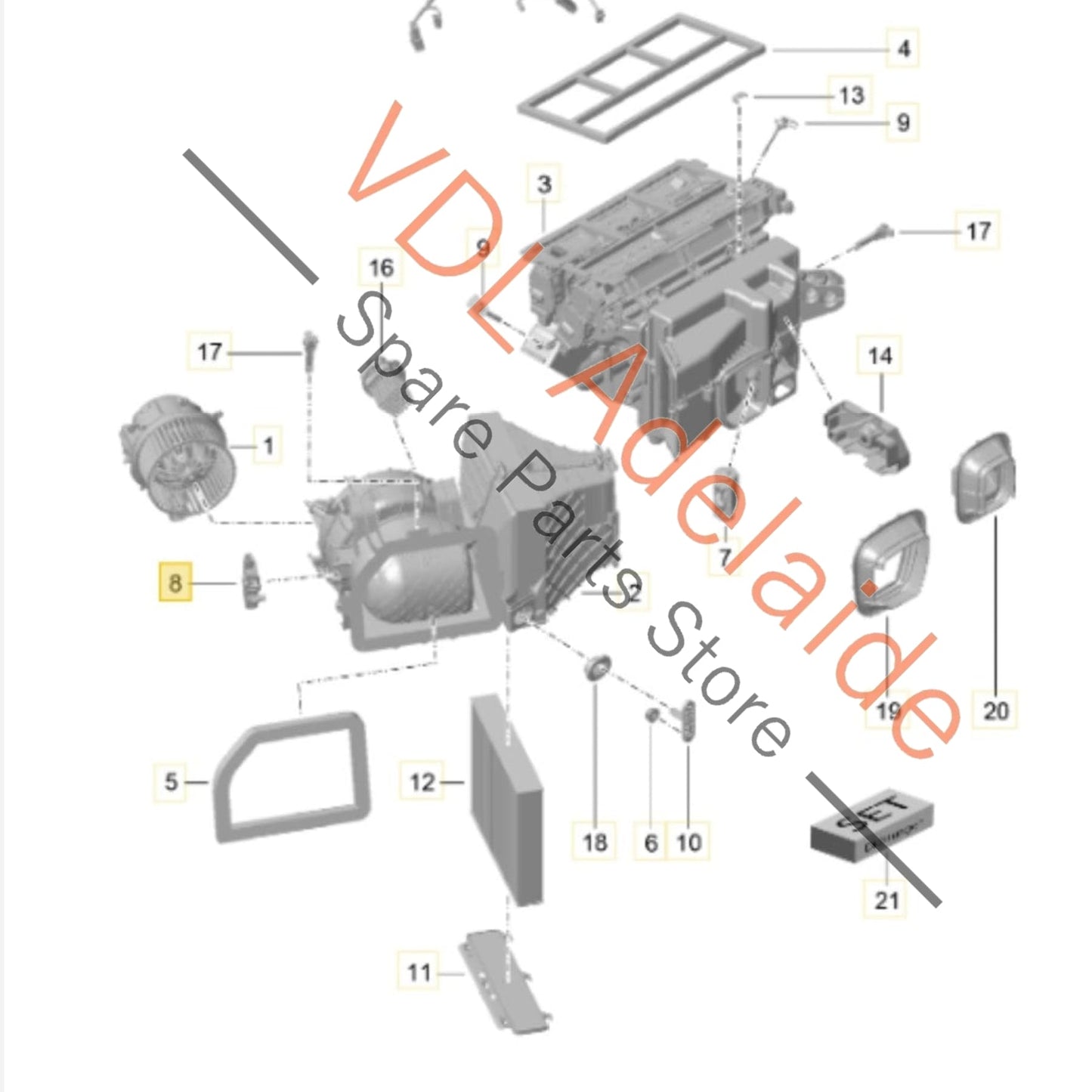 99162442503 982501397   Porsche 911 AC Duct Servomotor Servo Actuator Flap Motor 99162442503 982501397