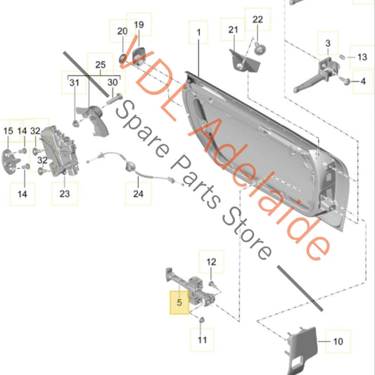 99153715100    Porsche 911 Left or Right Door Catch 99153715100