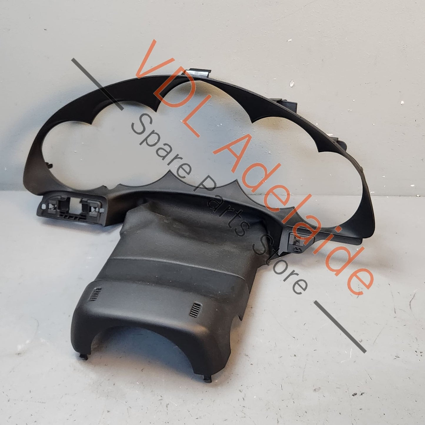 99155297900A11 Porsche 911 Dashboard Instrument Cluster Trim with Black Leather