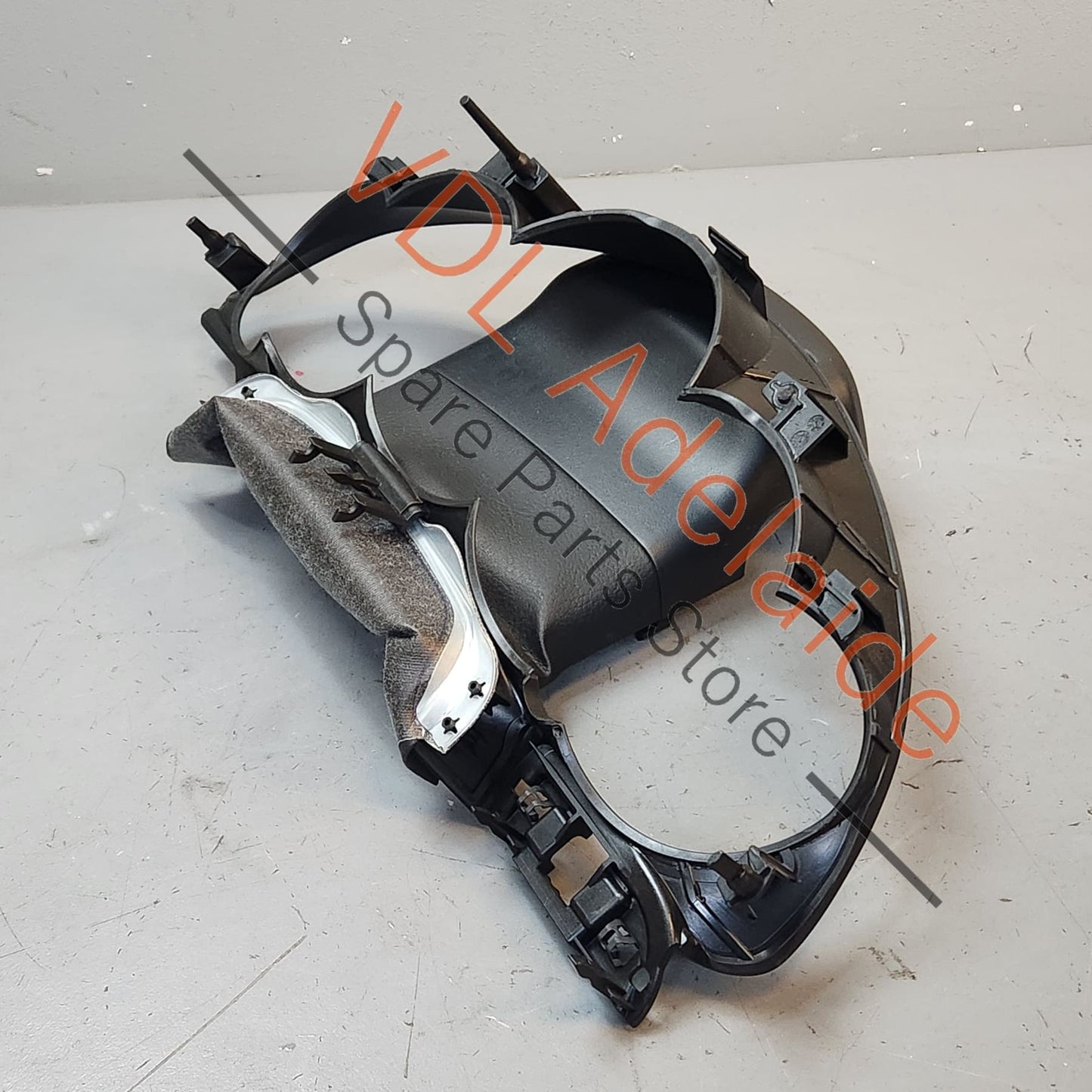 99155297900A11 Porsche 911 Dashboard Instrument Cluster Trim with Black Leather