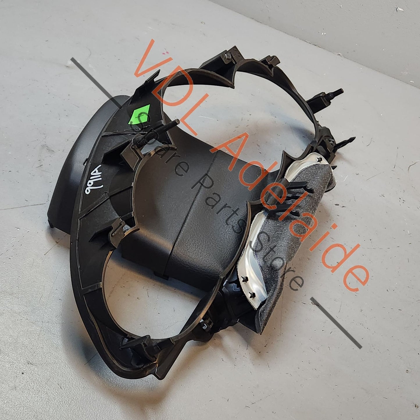 99155297900A11 Porsche 911 Dashboard Instrument Cluster Trim with Black Leather