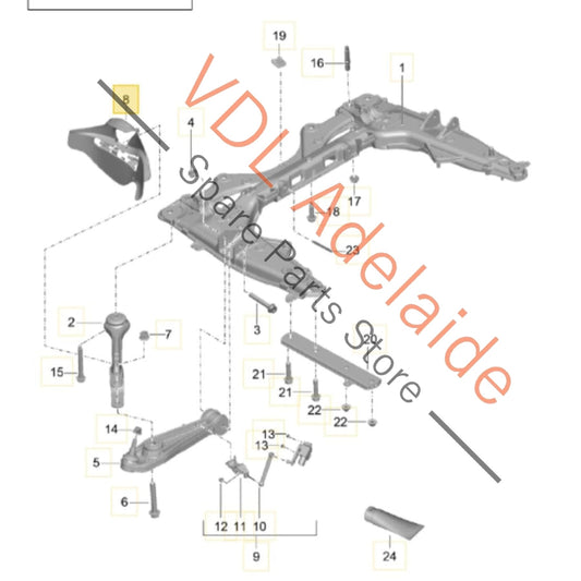 99134148302 Porsche 911 Front Left Wishbone Air Guide Spoiler 99134148302