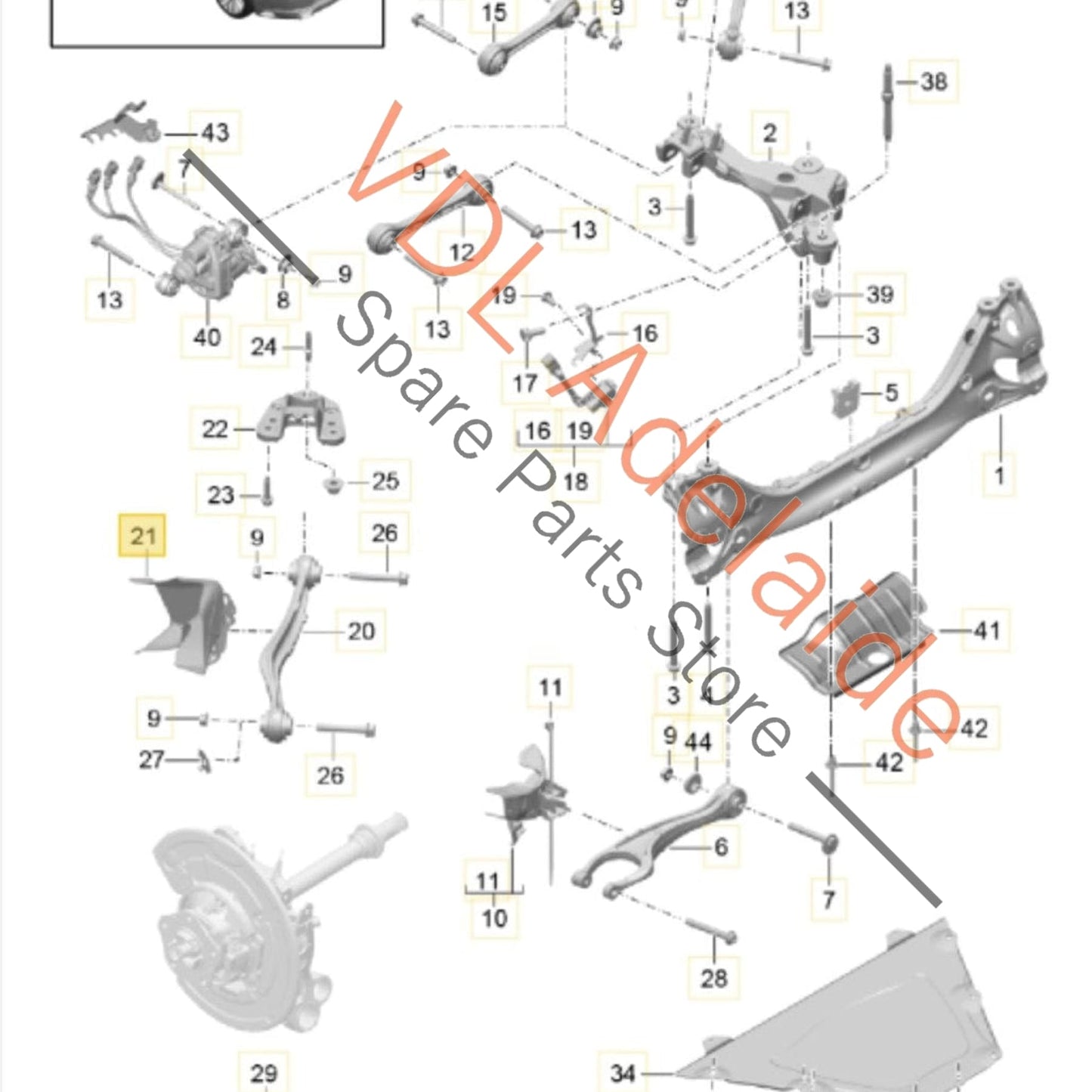 9P1615457E Porsche 911 Rear Left Wishbone Air Guide Spoiler 9P1615457E
