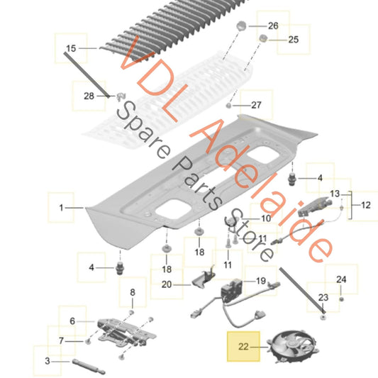 99162405203 Porsche 911 SPAL Engine Cooling Fan 99162405201 99162405206