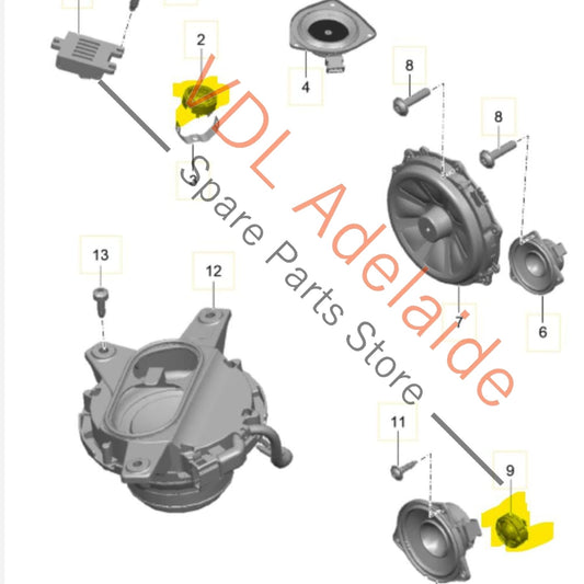 7PP035411D Porsche 911 BOSE Treble High Tone Speaker 7PP035411D