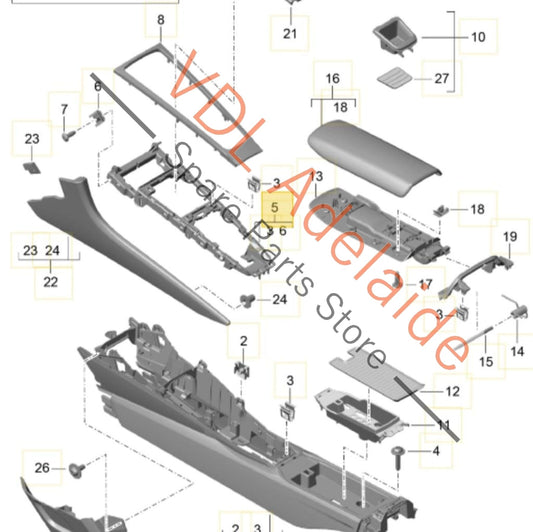 99155326301 Porsche 911 Centre Console Backing Plate Trim Interior 99155326301