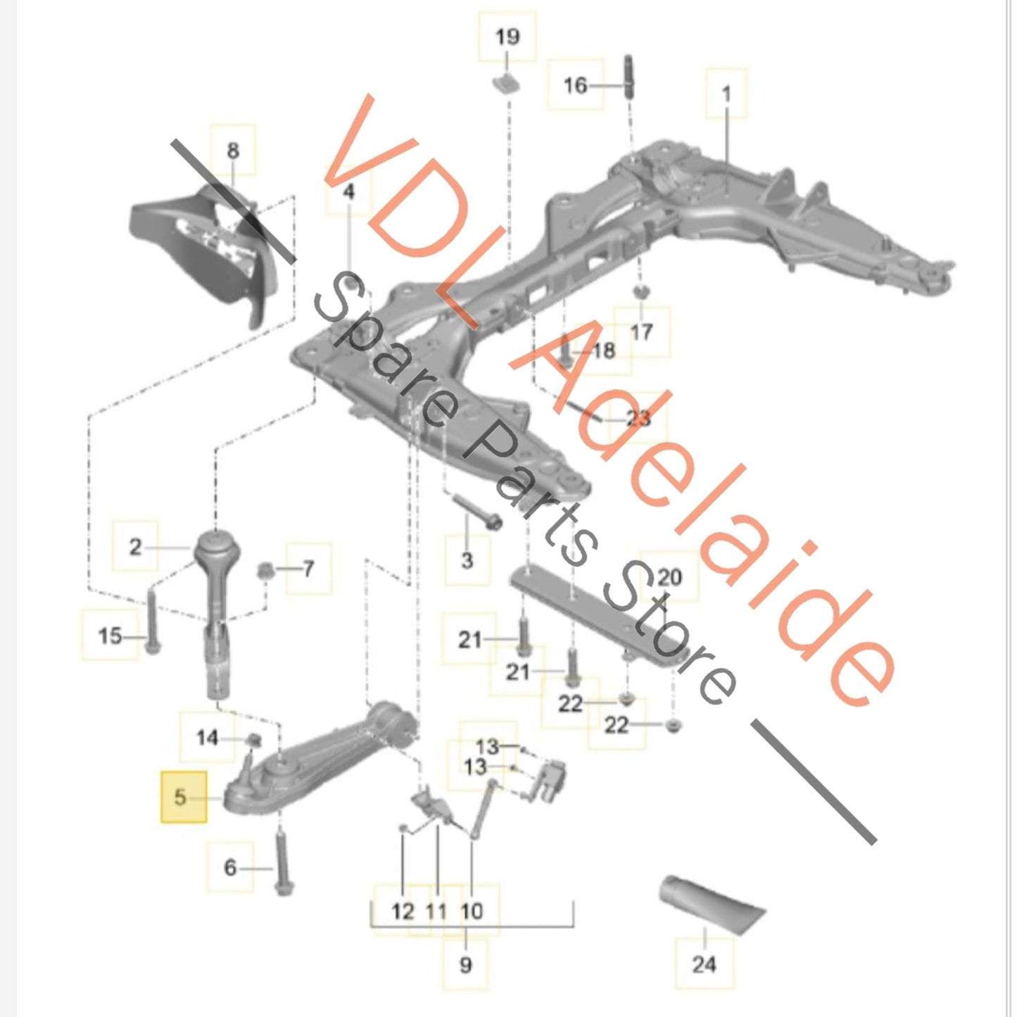 99134105303 Genuine Porsche 911 Front Lower Wishbone Control Arm 99134105303