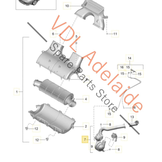 9P1129504C    Porsche 911 Right Side Engine Air Pipe with Diaphram