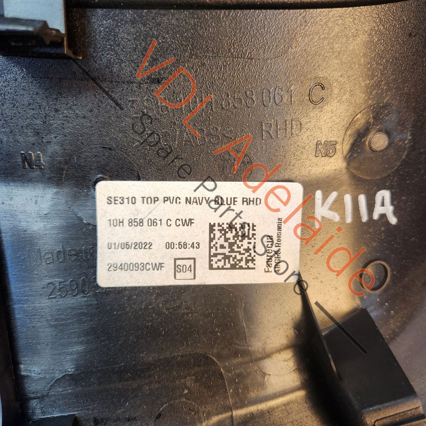 10H858061CCWF Cupra Born K11 RHD Leather Dashboard Trim Blue/Brown Copper stitch 10H858061C CWF