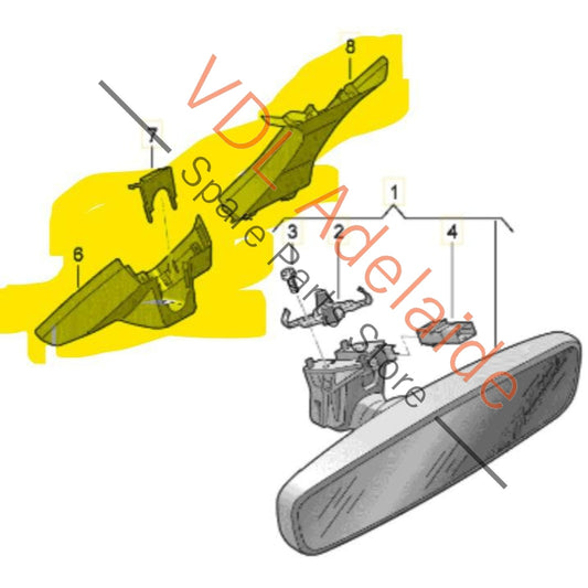 10A8684374PK 10A857593A4PK Cupra Born K11 Interior Mirror Trim Cover 10A857593A 4PK 10A868437 4PK
