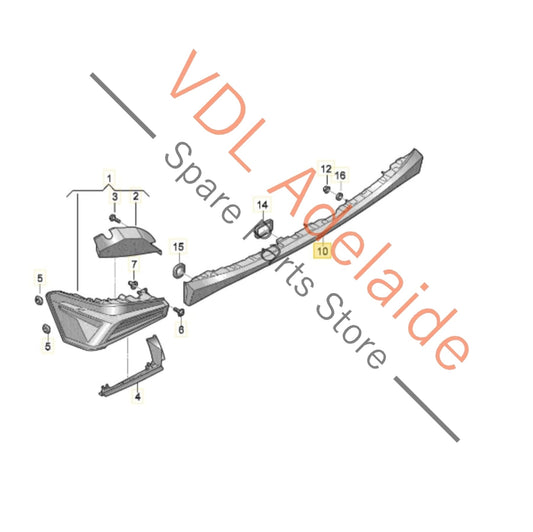 10H945093 Cupra Born K11 Rear Centre Middle LED Tail Light 10H945093 for RHD models