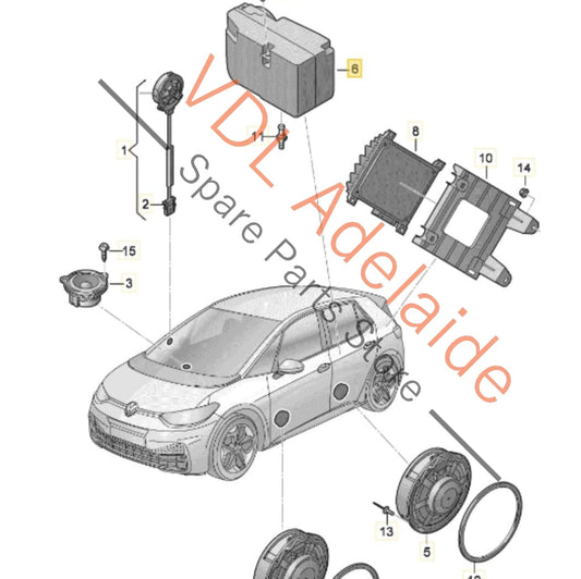 10A035621 Cupra Born K11 Rear Boot Mounted Bass Speaker Box Woofer 10A035621