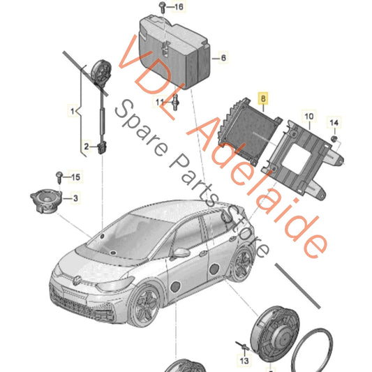 5H0035456F Golf MK8 Cupra Born K11 Audio Amplifier 5H0035456F Panasonic 12CH