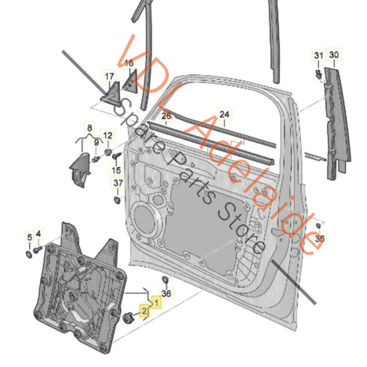 10A837462B 10A837402C Cupra Born K11 Front Right Window Regulator 10A837462B 10A837402C