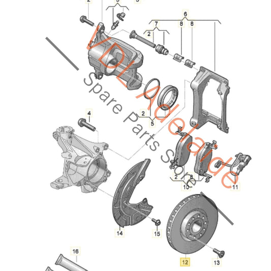 1EA615301A Cupra Born K11 Pair of Front Brake Disc Rotors 340 x 27mm 1EA615301A