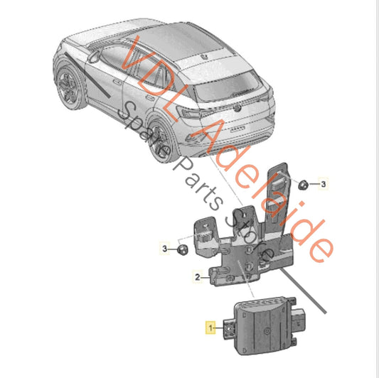 2Q0907686L Cupra Born K11 Right Rear Lane Change Assist Radar Slave Module 2Q0907686L