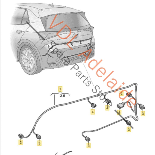 10E971104C Cupra Born K11 Rear Bumper Parking Sensor Wiring Harness Cable 10E971104C