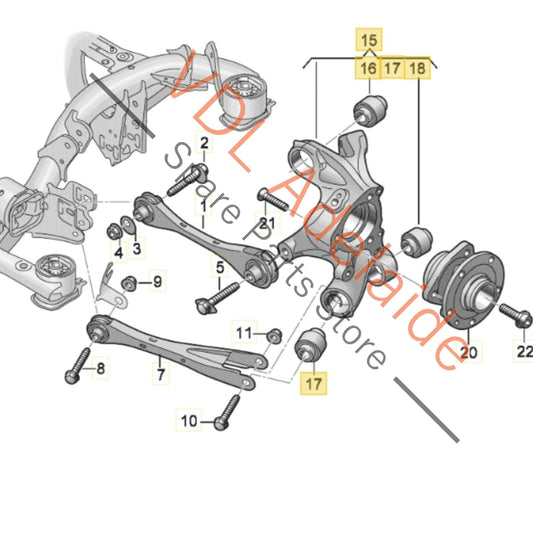 1EA505433N 1EA505435M Cupra Born K11 Rear Left Suspension Knuckle Aluminium 1EA505433N