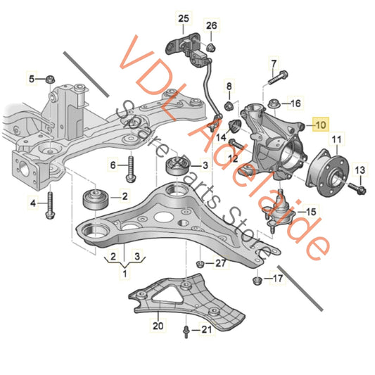 1EA407254H 1EA407258H Cupra Born Front Right Wheel Hub Knuckle Suspension 1EA407254H 85mm