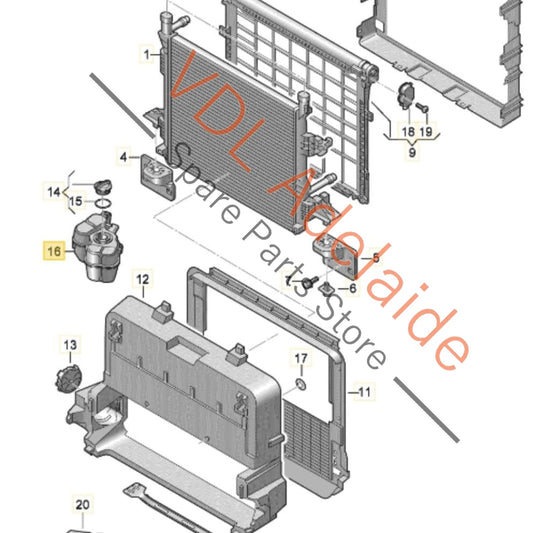 1EA121407H 2Q0121321A Cupra Born K11 Coolant Tank Reservoir Bottle 1EA121407H 2Q0121321A