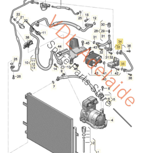 1EA816732J Cupra Born K11 AC Air Conditioning Refrigerant Hose Pipe 1EA816732A1EA816732J