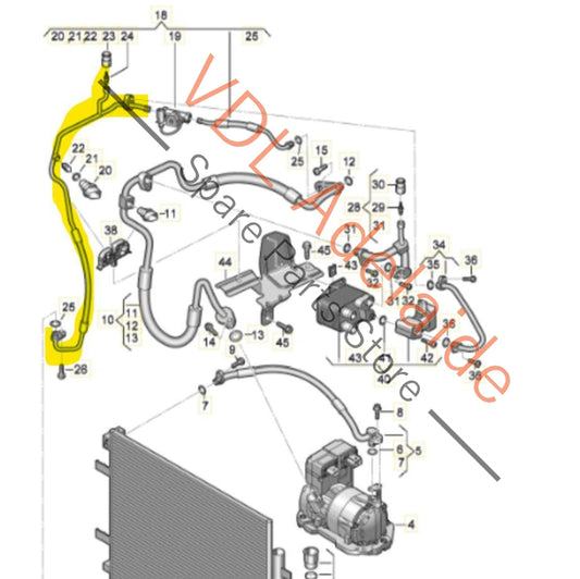 1EA816741K Cupra Born K11 AC Air Conditioning Refrigerant Hose Pipe 1EA816741K