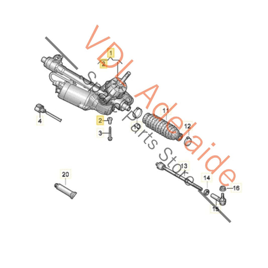 1EC423058S 1EC423102D 1EC423053AD Audi Q4 Cupra Born K11 Power Steering Rack for RHD 1EC423058S 1EC423102D 1EC423053AD