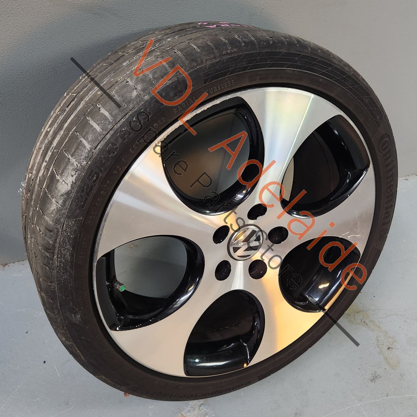 1K0601025BA Genuine VW Golf MK6 18in Gti Detroit Machined Face Alloy Wheel 18x7.5 ET51 #04