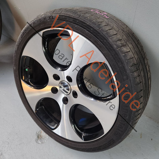 1K0601025BA Genuine VW Golf MK6 18in Gti Detroit Machined Face Alloy Wheel 18x7.5 ET51 #04