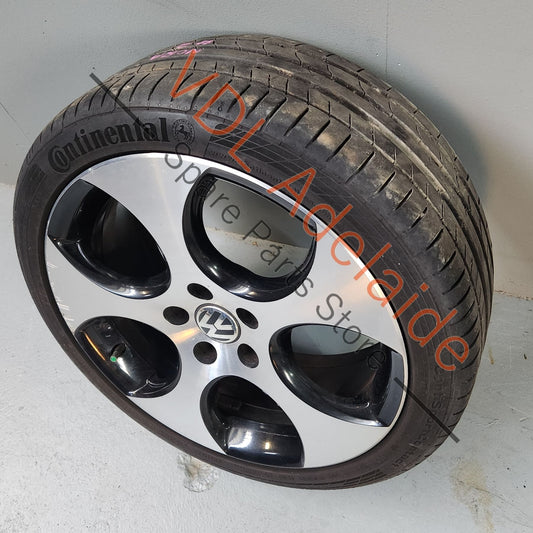 1K0601025BA Genuine VW Golf MK6 18in Gti Detroit Machined Face Alloy Wheel 18x7.5 ET51 #02