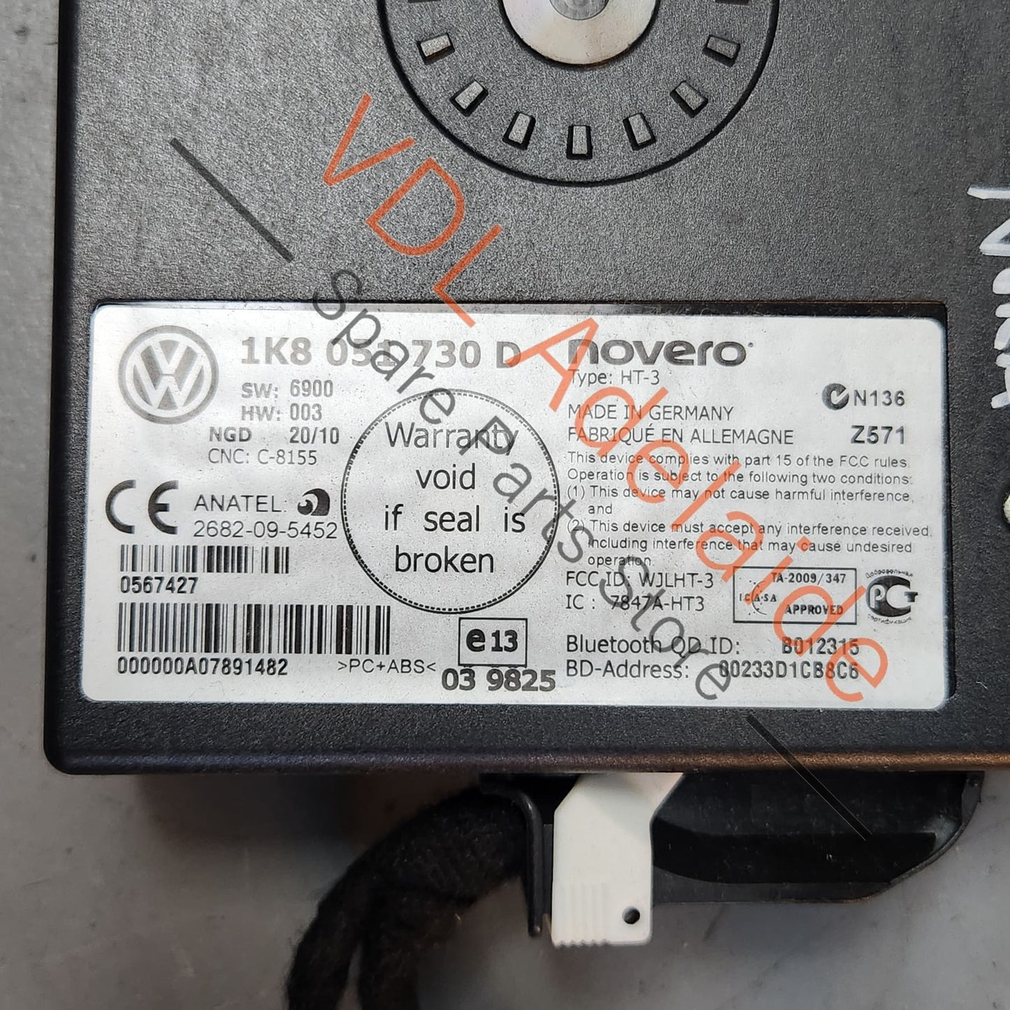1K8051730D VW Genuine Bluetooth Upgrade Module 1K8051730D with Wiring Harness