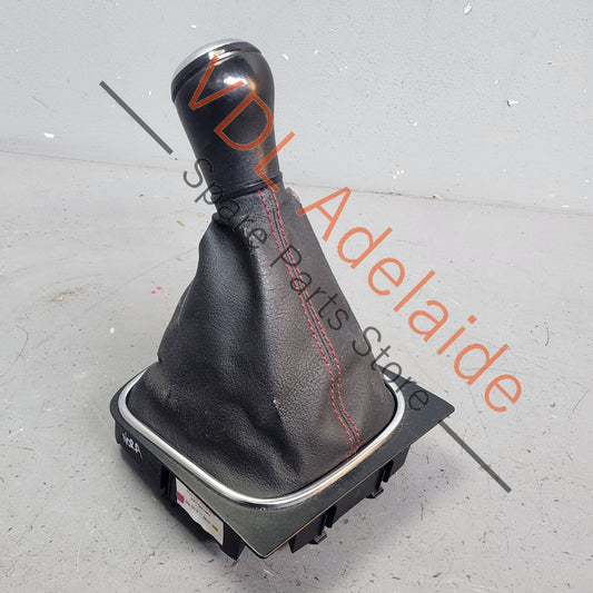 5K0711113GXPR VW Golf MK6 Gti Manual Gear Stick Shifter Knob Boot Leather Red Stitch 5K0711113G XPR