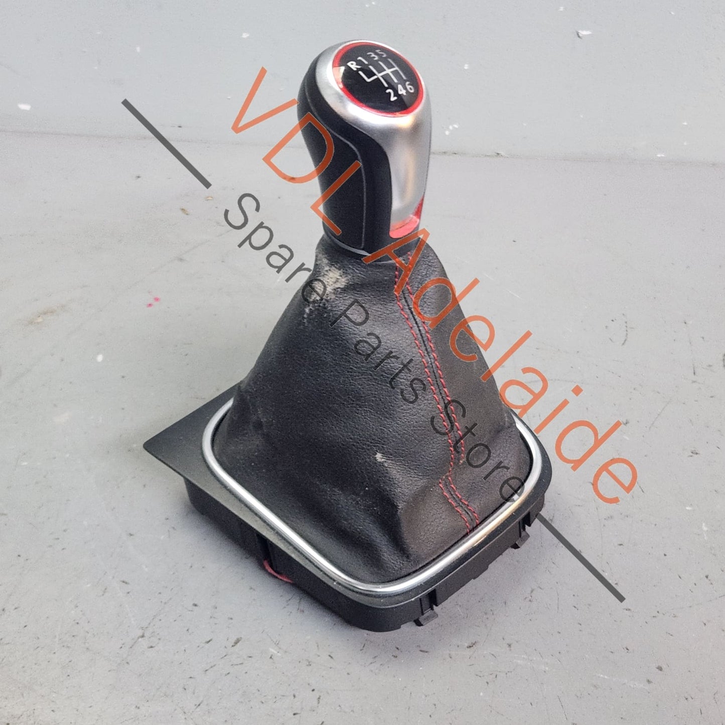 5K0711113GXPR VW Golf MK6 Gti Manual Gear Stick Shifter Knob Boot Leather Red Stitch 5K0711113G XPR