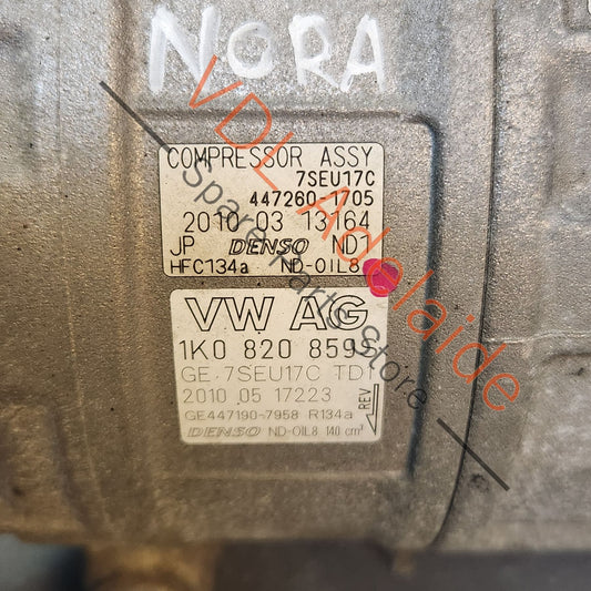 1K0820859S VW Golf Audi A3 S3 2.0L 1.4L AC Compressor Pump Denso 1K0820859S