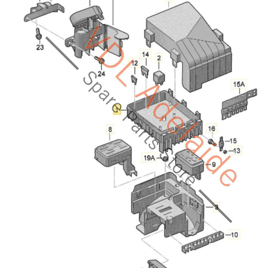 1K0937125D VW Caddy Golf MK6 Engine Bay Relay Fuse Panel Board 1K0937125D