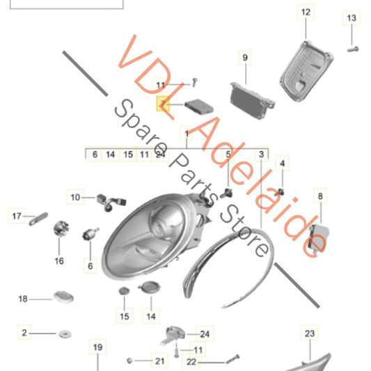 99161832133 99161832132   Porsche 911 991.2 Headlight Control Unit Module 99161832133 99161832132