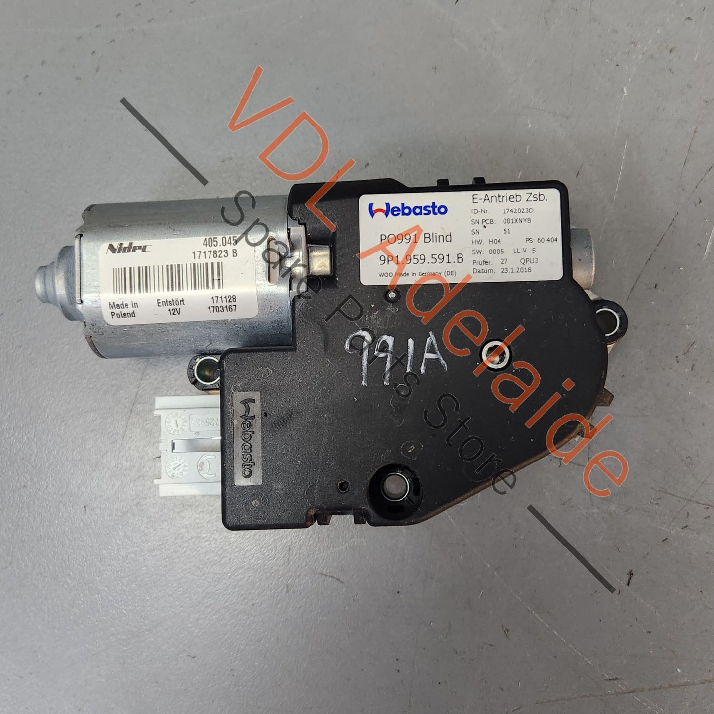 9P1959591B 99162491500 Porsche 911 991 Sunroof Blind Motor 9P1959591B 99162491500