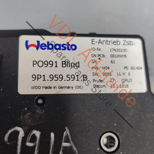 9P1959591B 99162491500   Porsche 911 991 Sunroof Blind Motor 9P1959591B 99162491500