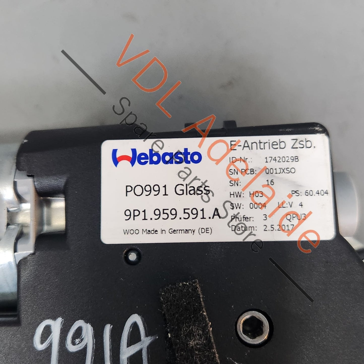 9P1959591A 99162491100 Porsche 911 991 Glass Roof Sliding Motor 9P1959591A 99162491100