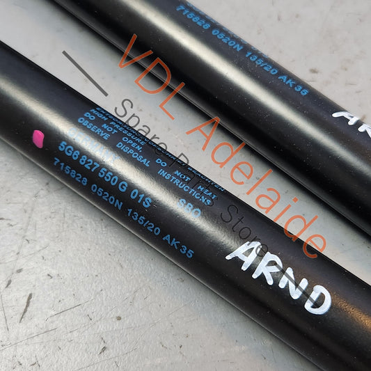 5G6827550G VW Golf Mk7 Rear Boot Hatch Lift Gas Struts Pair 5G6827550C