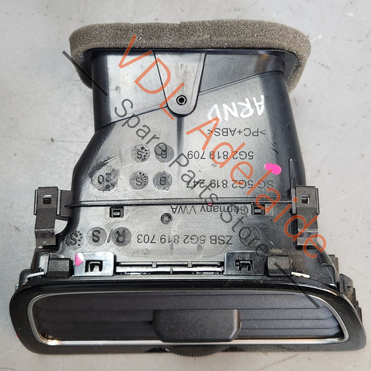 5G2819703RQYI VW Golf MK7 7.5 Left Side Dash Air Vent AC 5G2819703R QYI Gloss Black