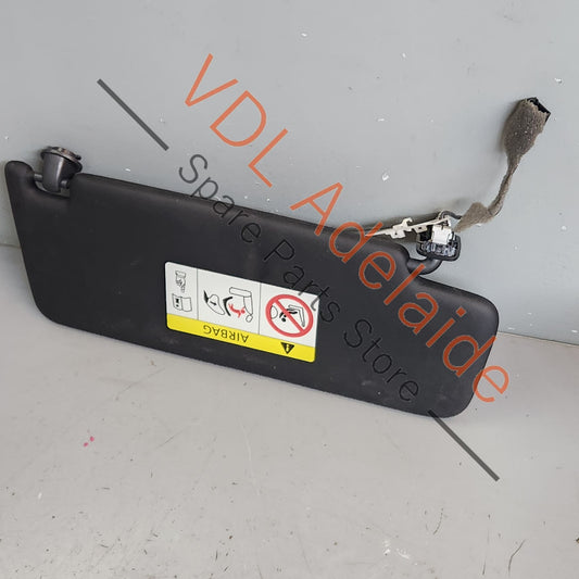 5G0857551AS VW Golf R Mk7 Black Left Side Sun Visor with Illuminated Mirror & Cover 5G0857551AS