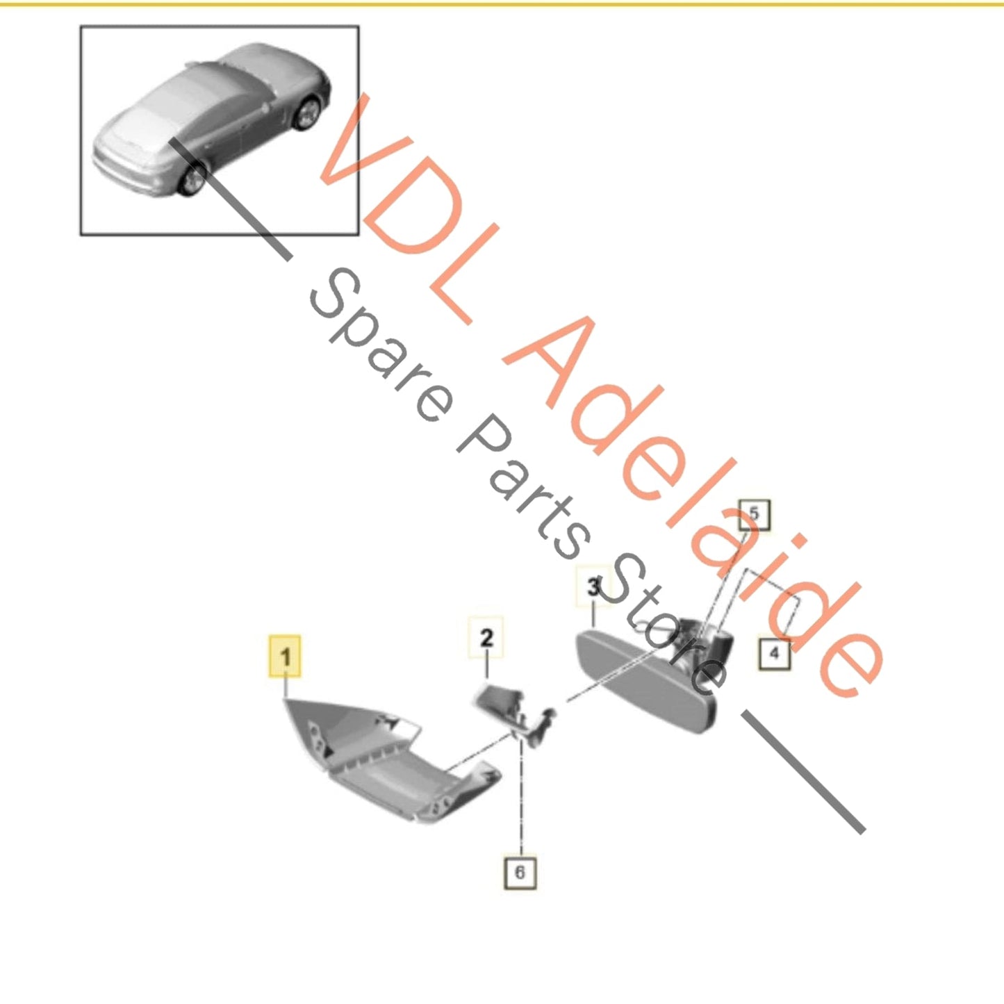 971863081A4PK 971863081A Porsche Panamera Interior Mirror Windscreen Trim 971863081A 4PK